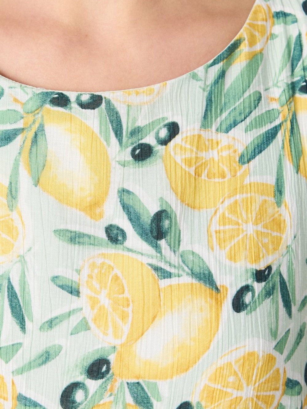 Abercrombie & Fitch TRAPEZE TEXTURE SHORT DRESS Large Day lemon backless summer - Picture 5 of 13